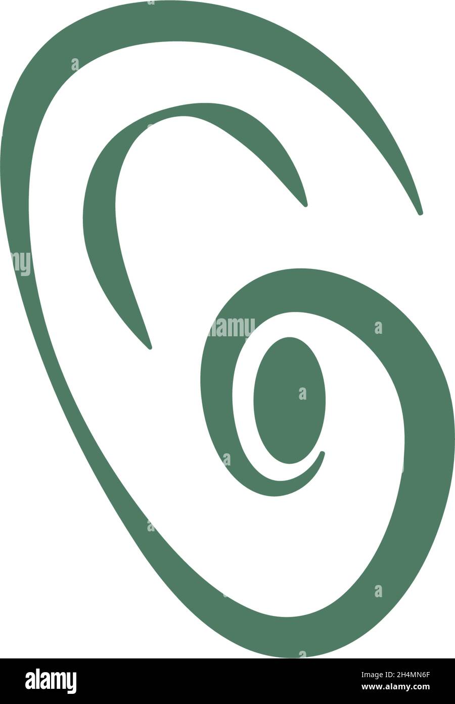 Ears logo icon flat design template vector Stock Vector