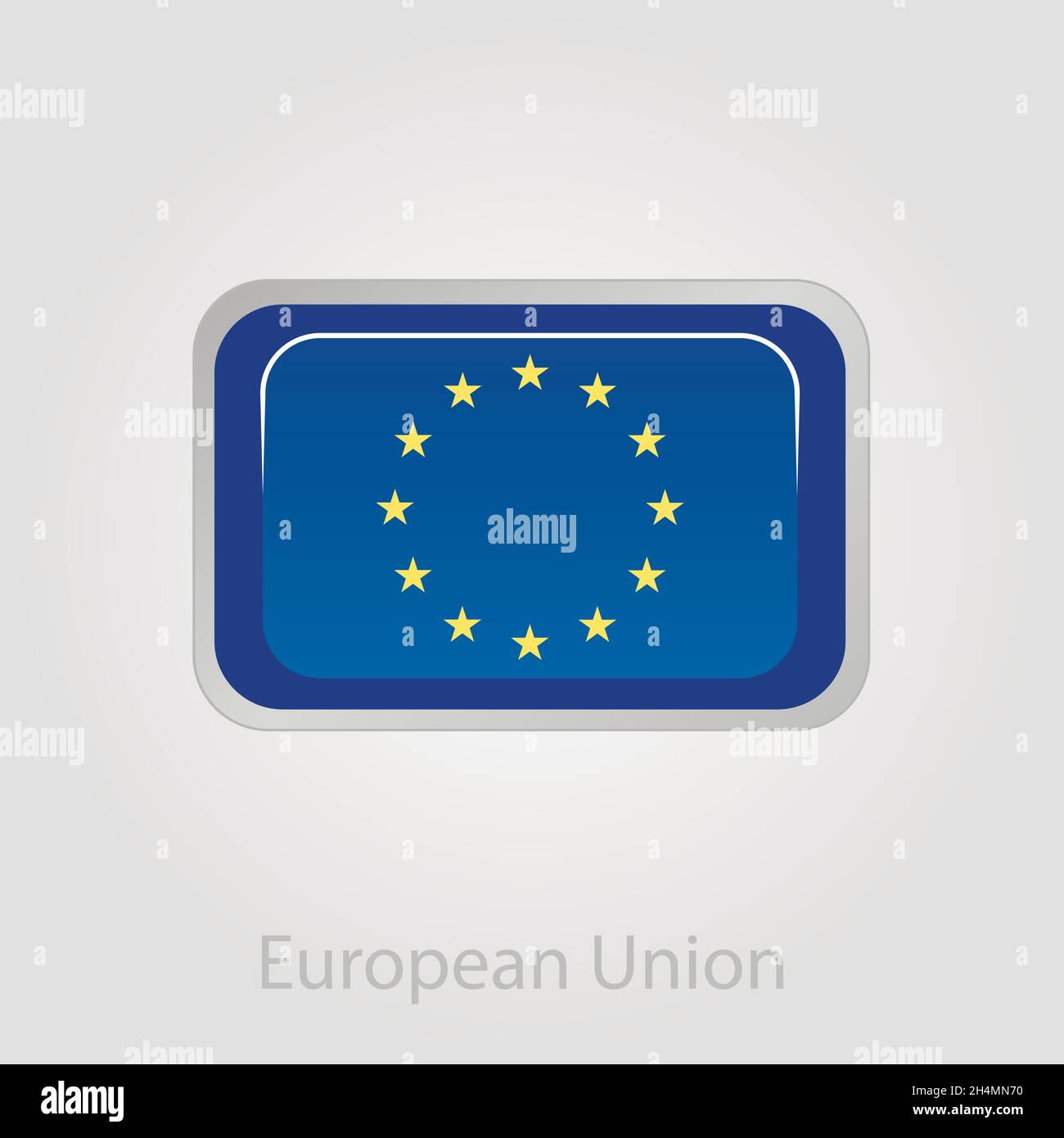 European Union flag button, isolated vector illustration eps 10 Stock ...