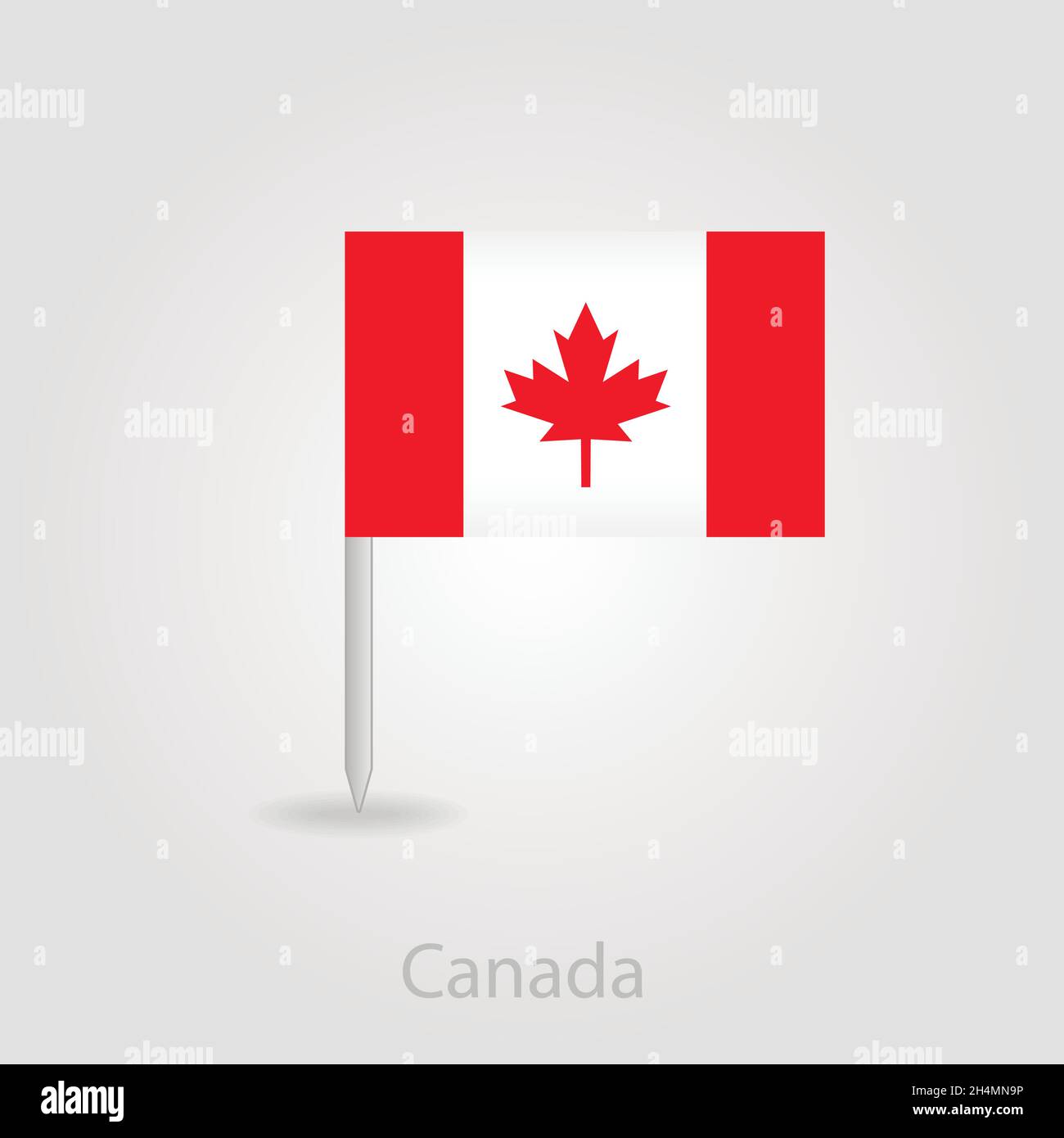 Canada flag pin map icon, isolated vector illustration eps 10 Stock Vector