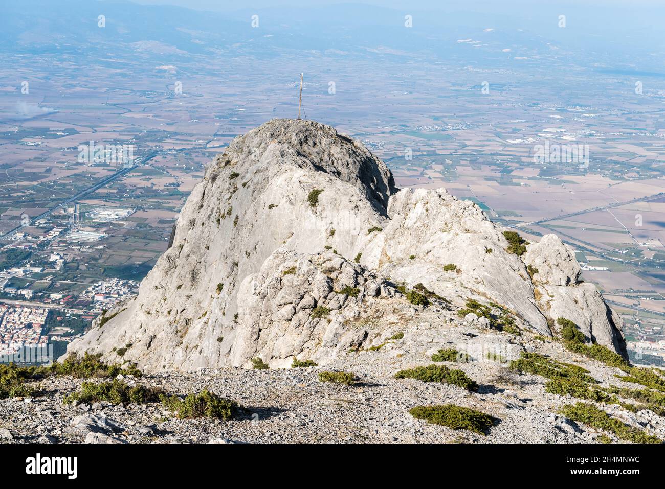 Rocky pinnacle in Spil Dagi National Park in Manisa province of Turkey. Stock Photo