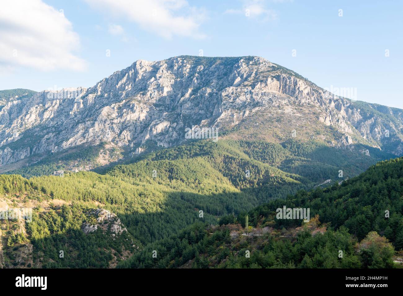 Mountainous landscape in Spil Dagi National Park in Manisa province of Turkey. Stock Photo