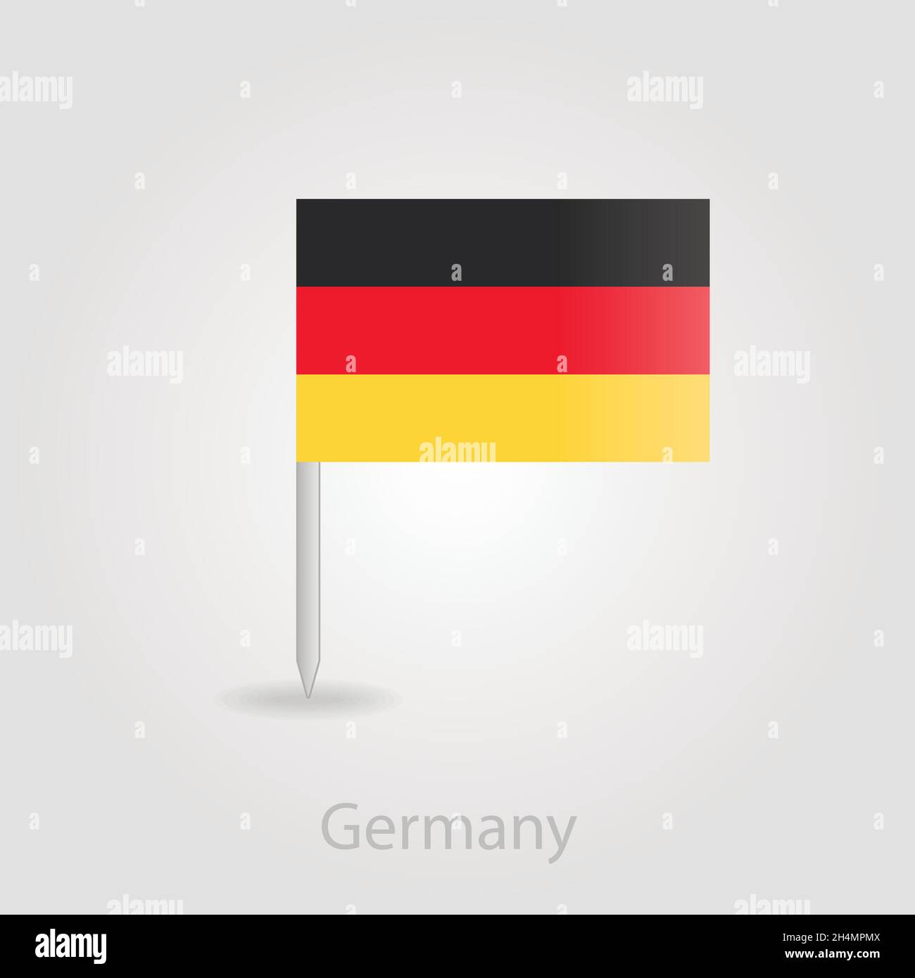 Germany flag pin map icon, isolated vector illustration eps 10 Stock Vector