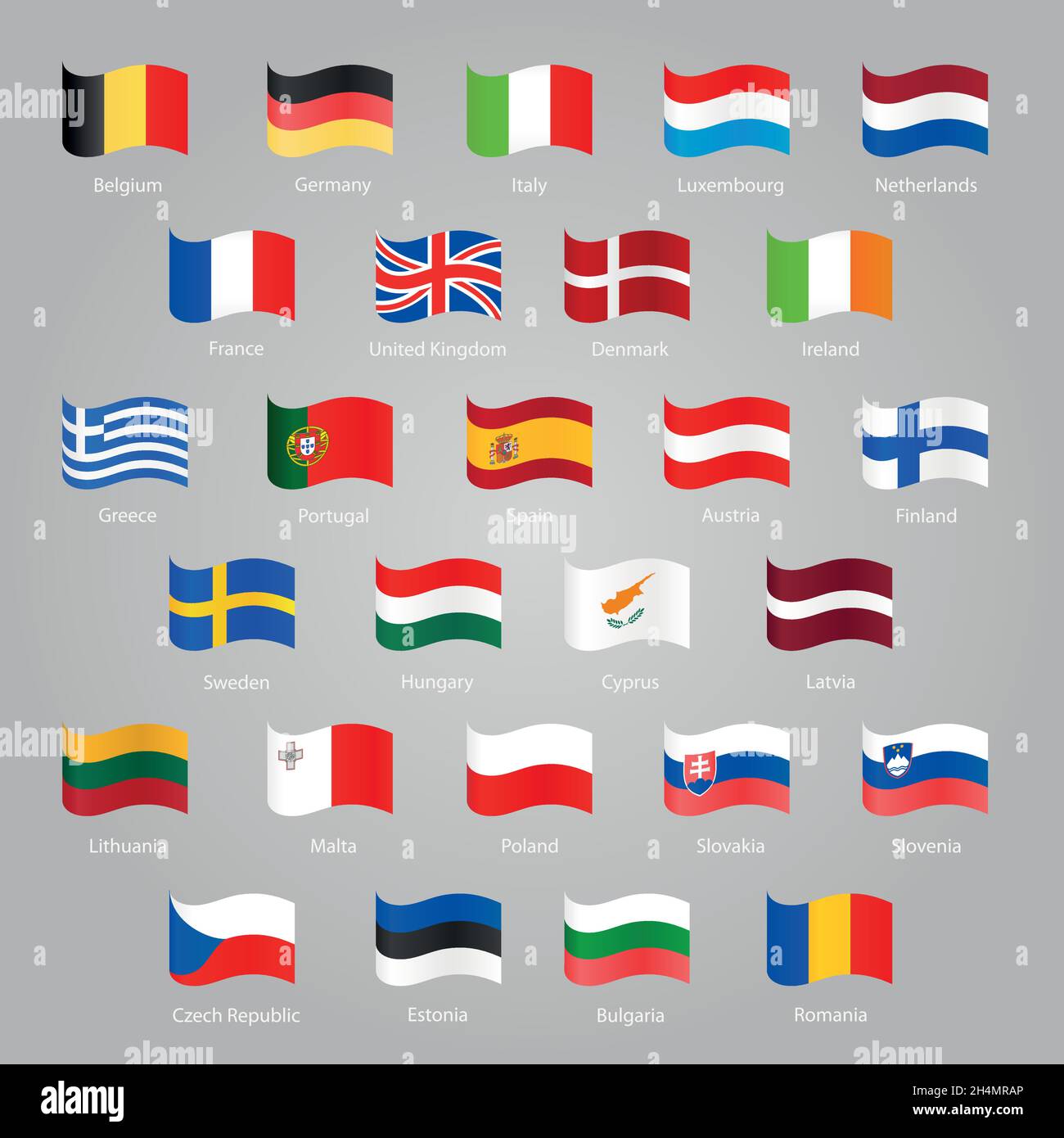 Flags of EU countries set EPS 10 Stock Vector Image & Art - Alamy