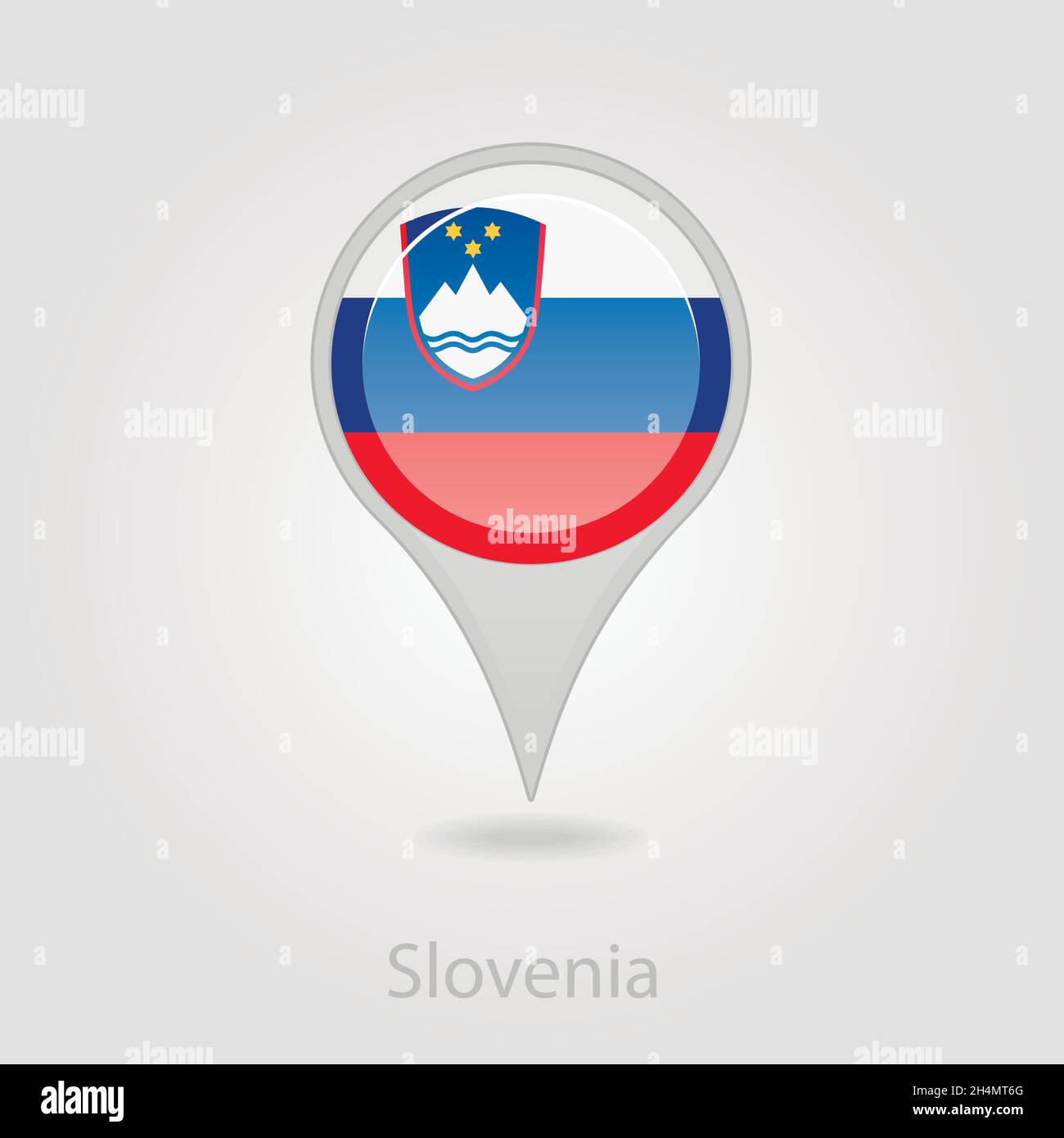 Slovenian flag pin map icon, isolated vector illustration eps 10 Stock  Vector Image & Art - Alamy