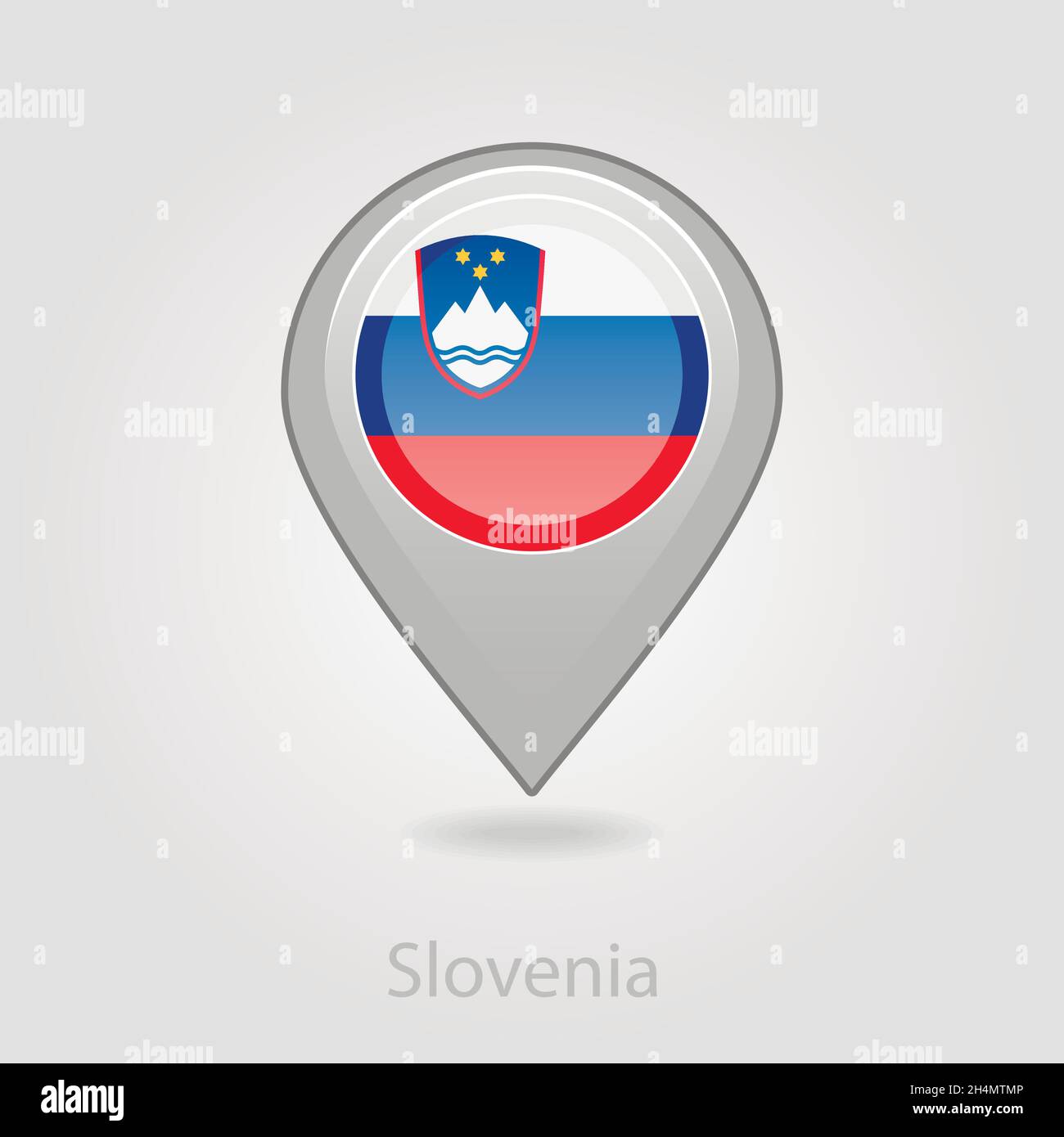 Slovenian flag pin map icon, isolated vector illustration eps 10 Stock ...