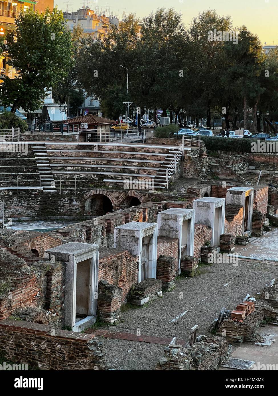 Roman Agora in Thessaloniki city, Greece. Stock Photo