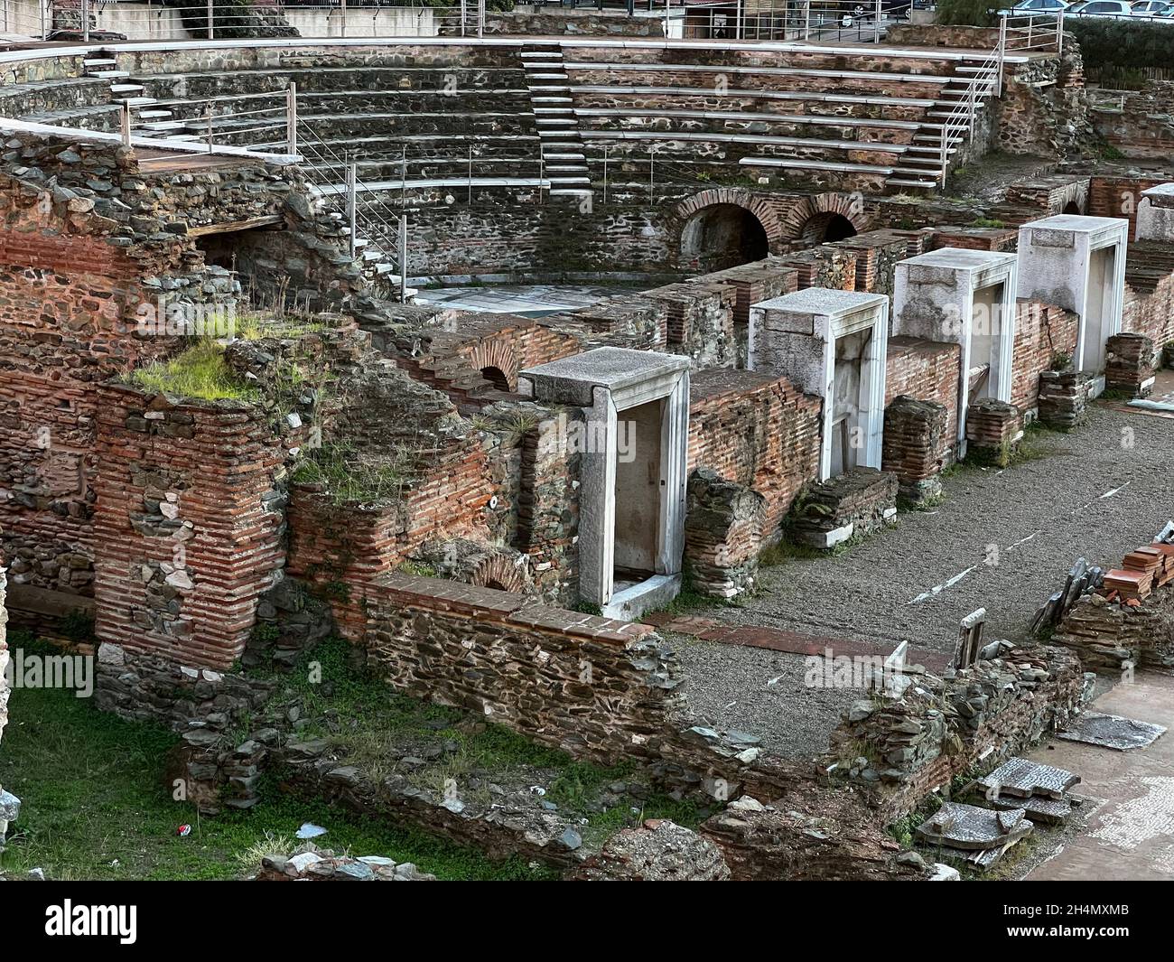 Roman Agora in Thessaloniki city, Greece. Stock Photo