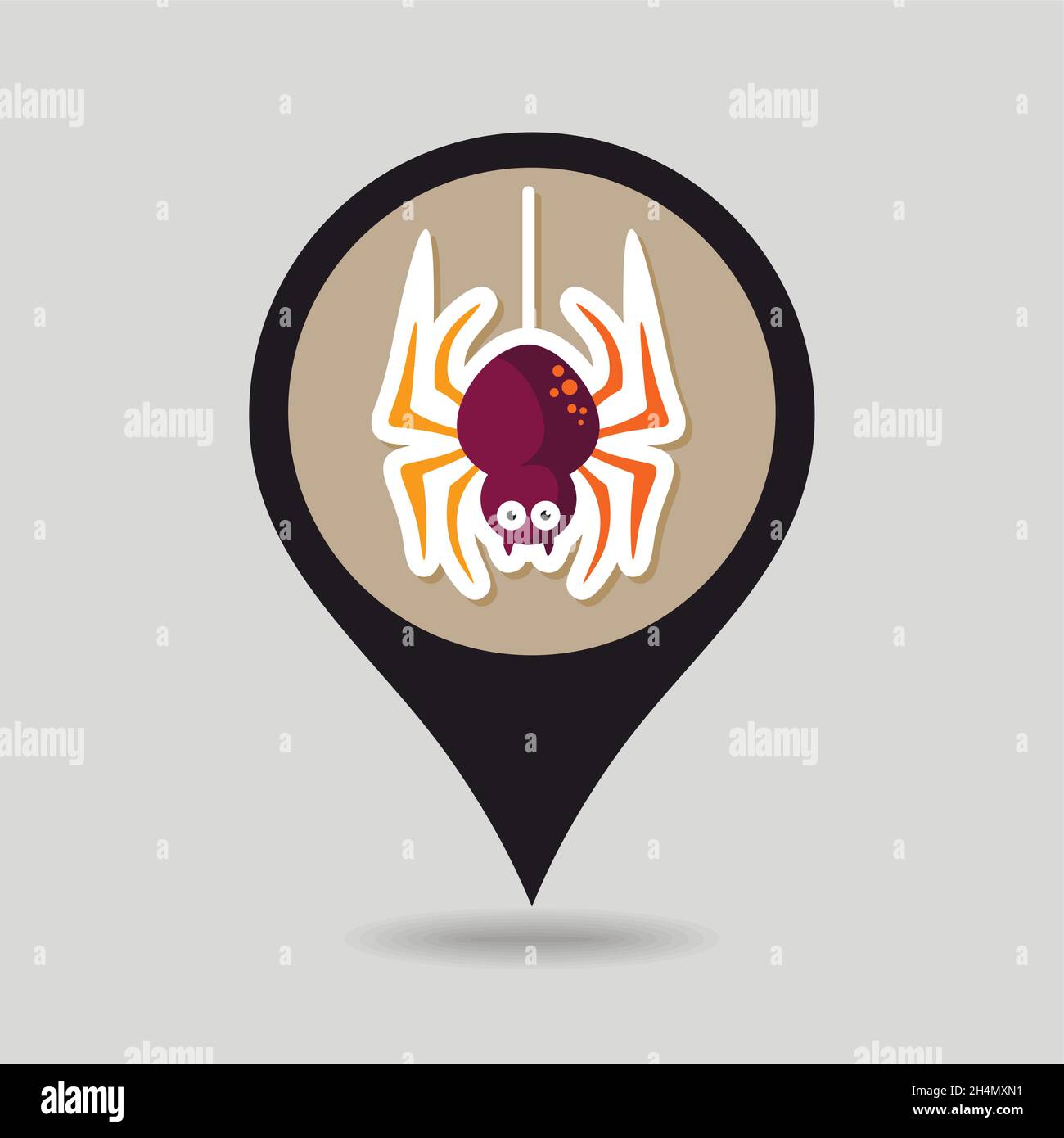 Map pin pointer spider web Stock Vector Images - Alamy