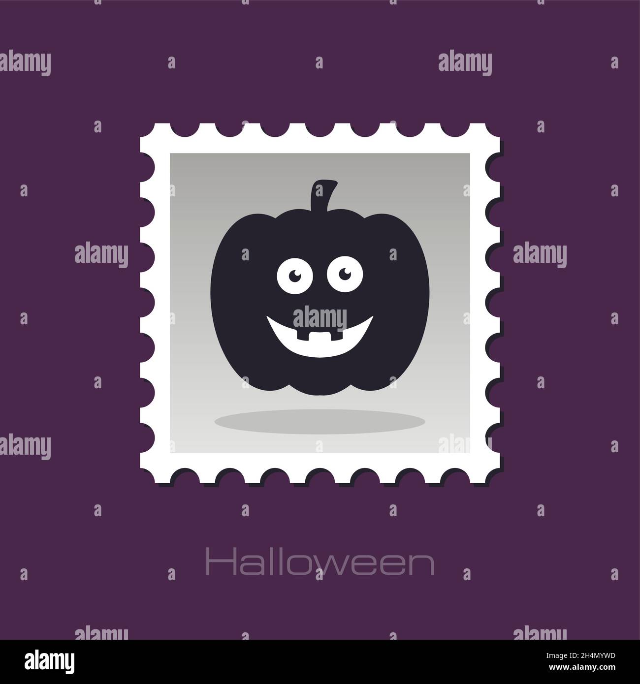 Halloween pumpkins stamp, vector illustration eps 10 Stock Vector
