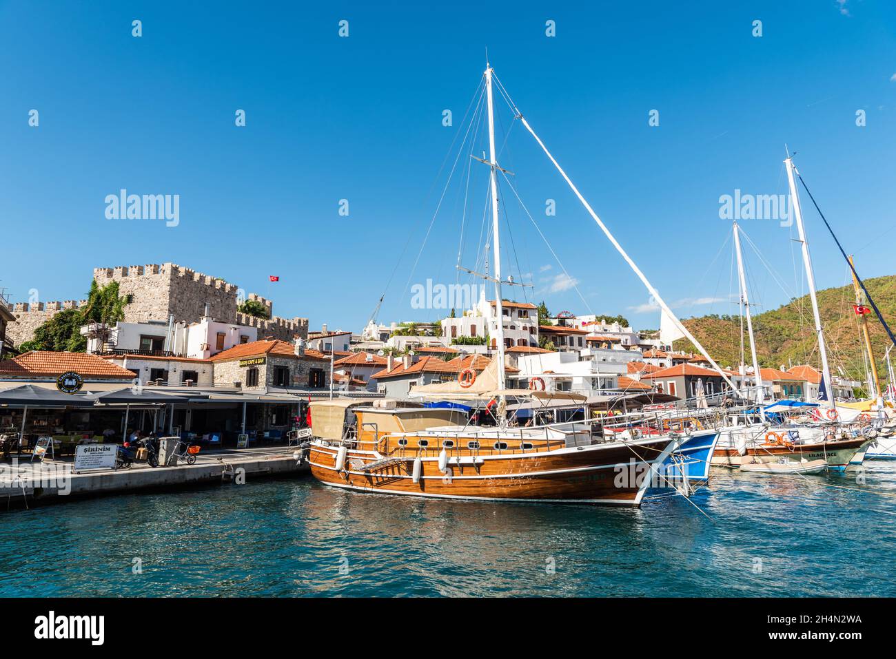 Marmaris, Mugla, Turkey September 30, 2020. Waterfront in Marmaris