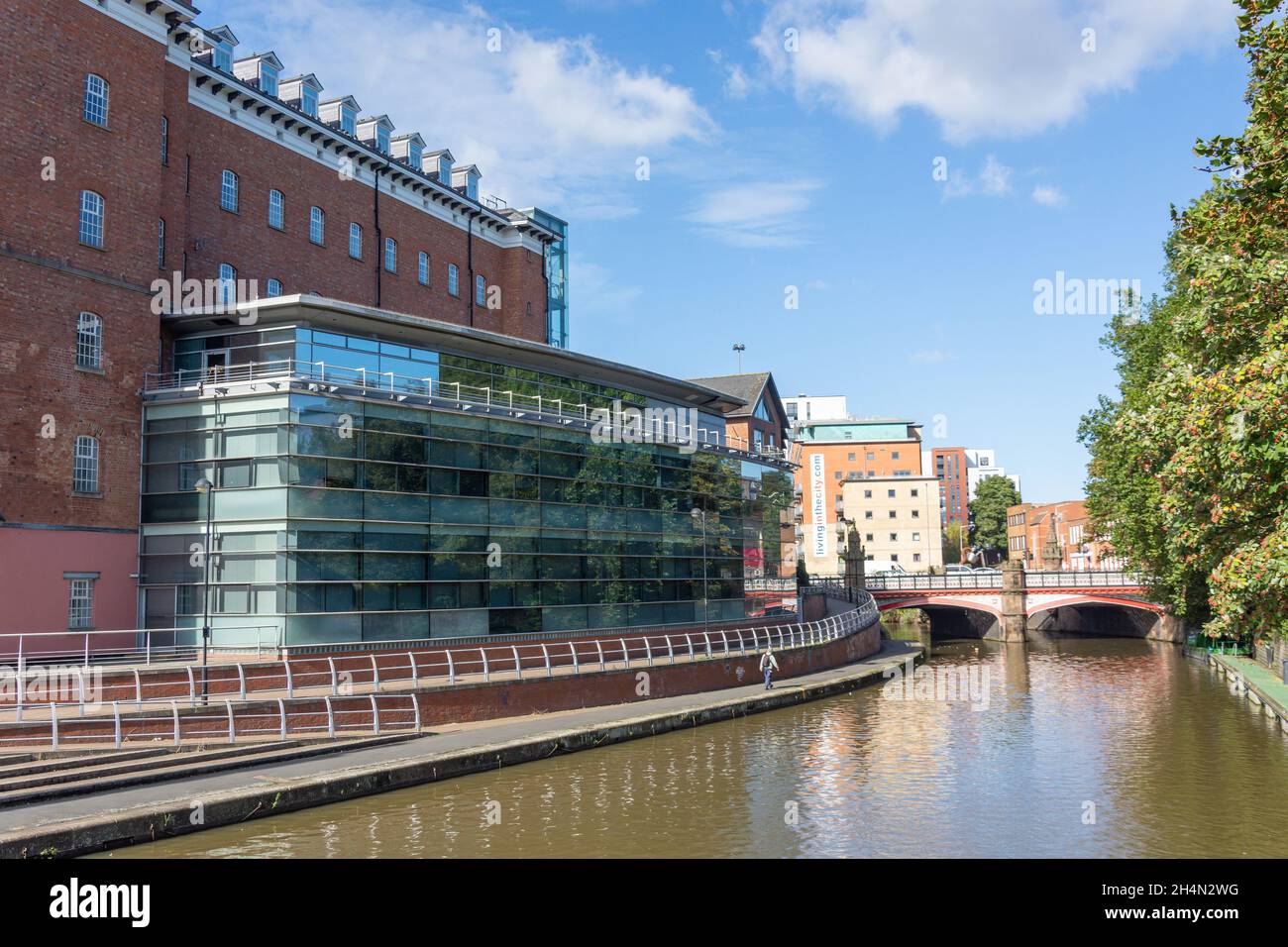 HM Land Registry building beside River Soar, City of Leicester, Leicestershire, England, United Kingdom Stock Photo