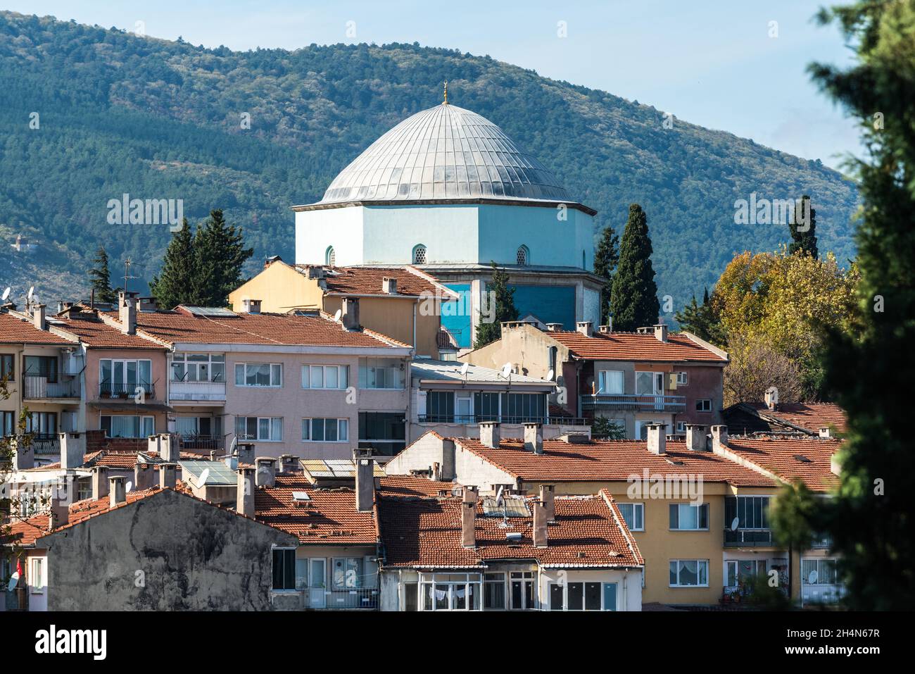 Turbe Bursa, Turkey – November 11, 2020. Green Tomb (Yesil Turbe) in Bursa ...