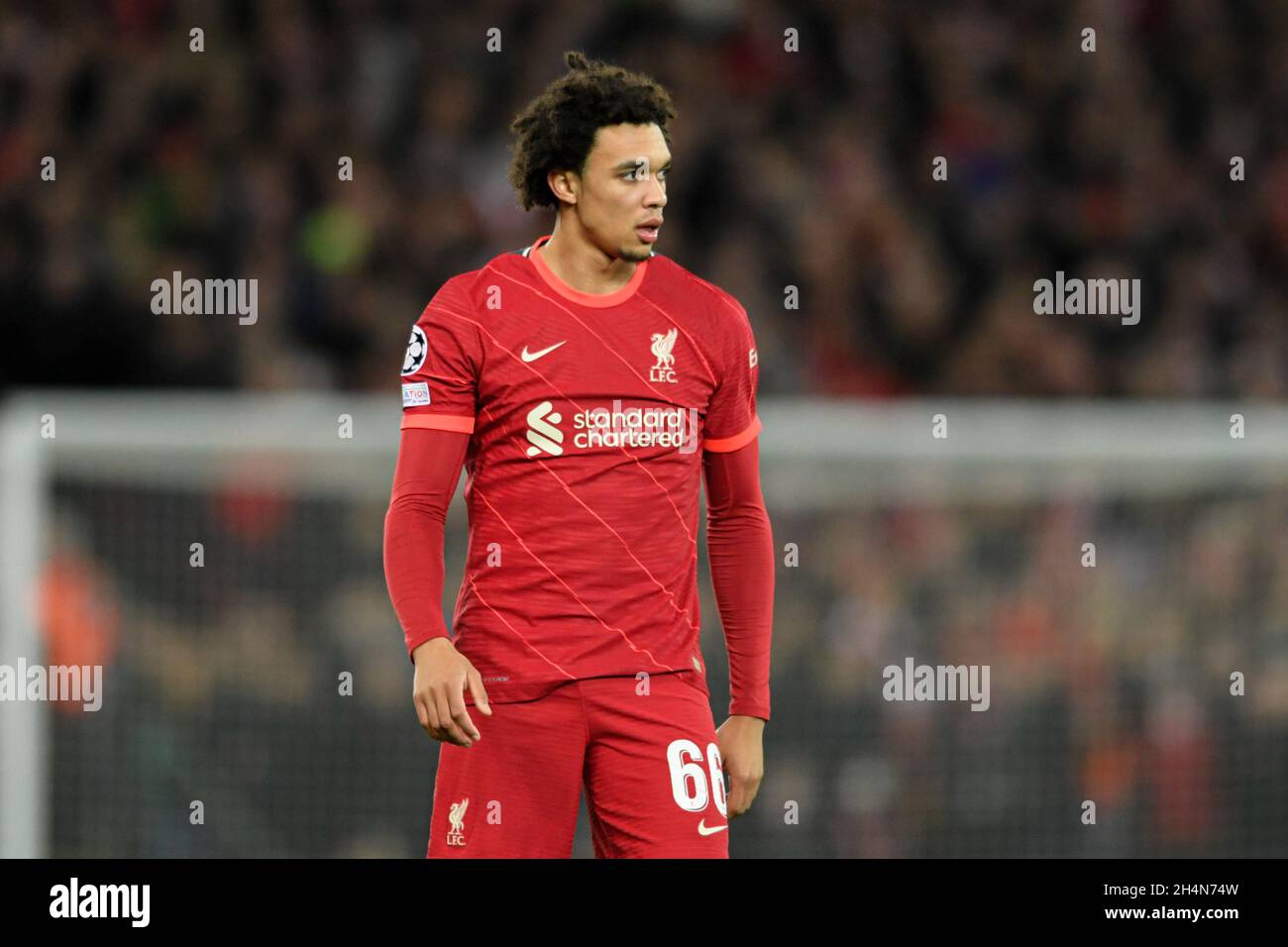 Trent Alexander-Arnold #66 of Liverpool in action during the game Stock ...