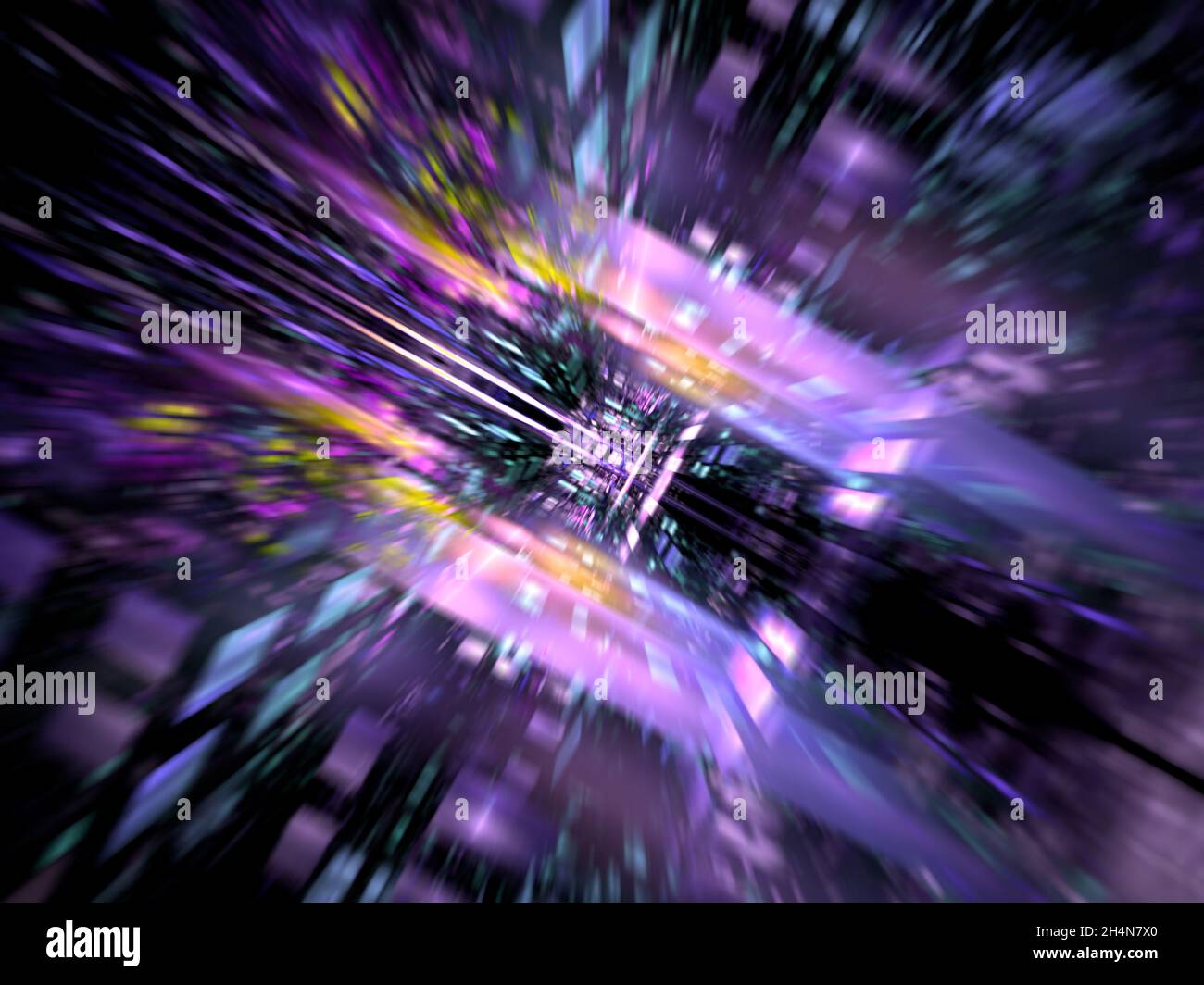 Motion blur and perspective effect - abstract 3d illustration Stock Photo