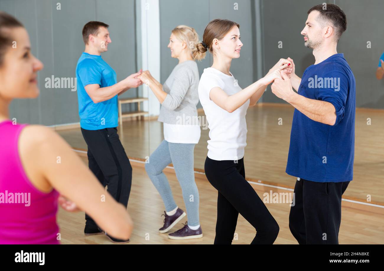 People dancing social dances in pair Stock Photo Alamy
