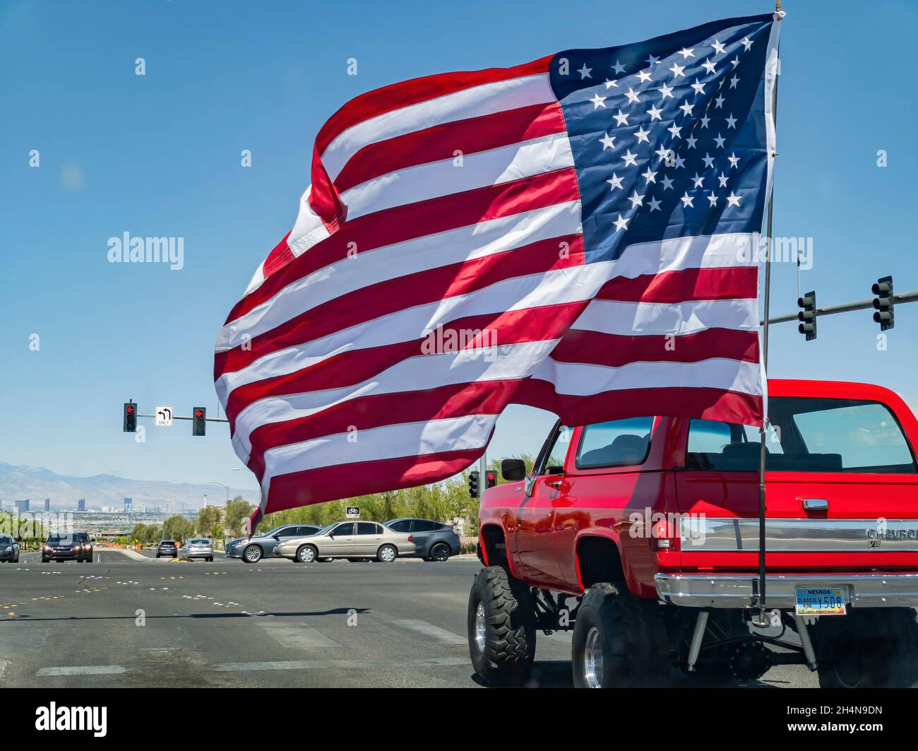 American flag pickup online truck