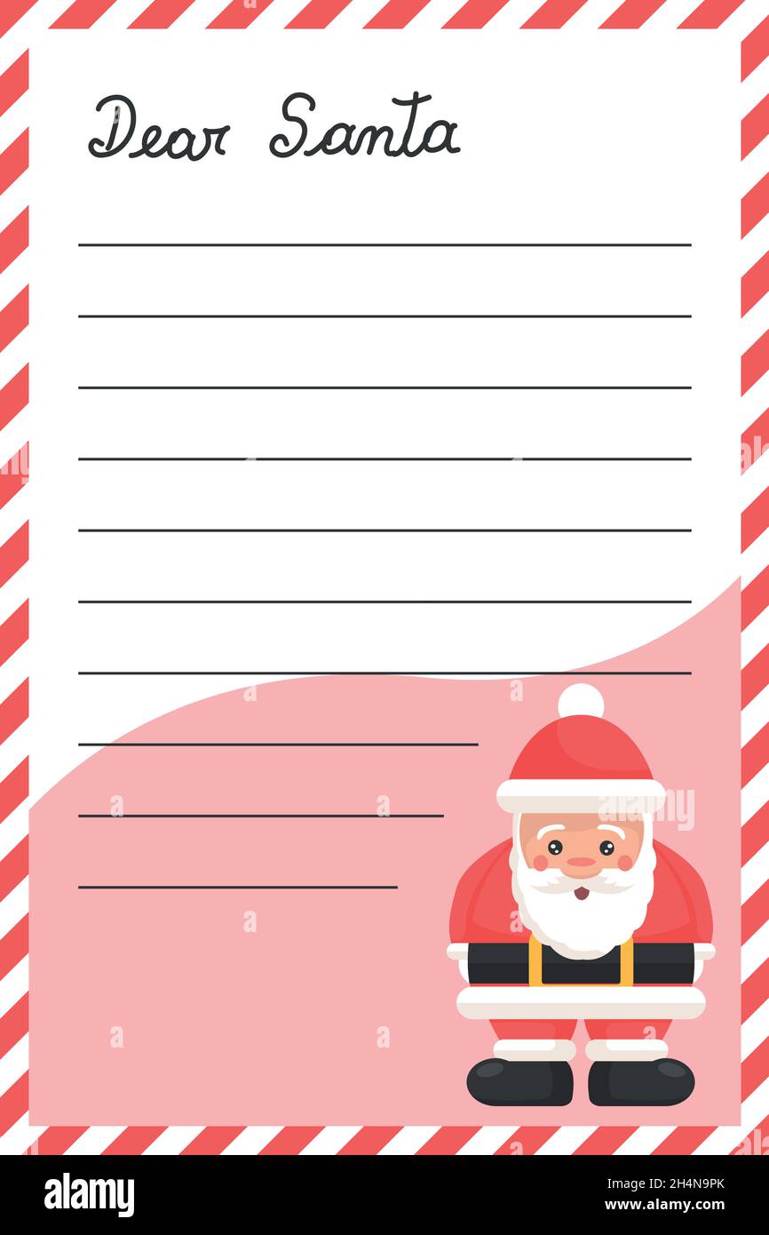 Letter Christmas Card Design To Send Message To Santa Claus Stock Letter Christmas Card Design To Send Message To Santa Claus Stock