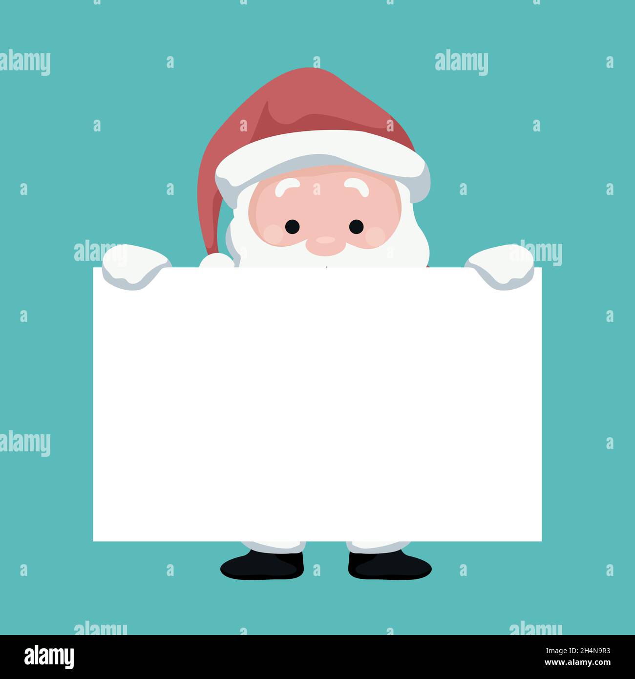 Santa claus holding blank banner sign Stock Vector Images - Alamy