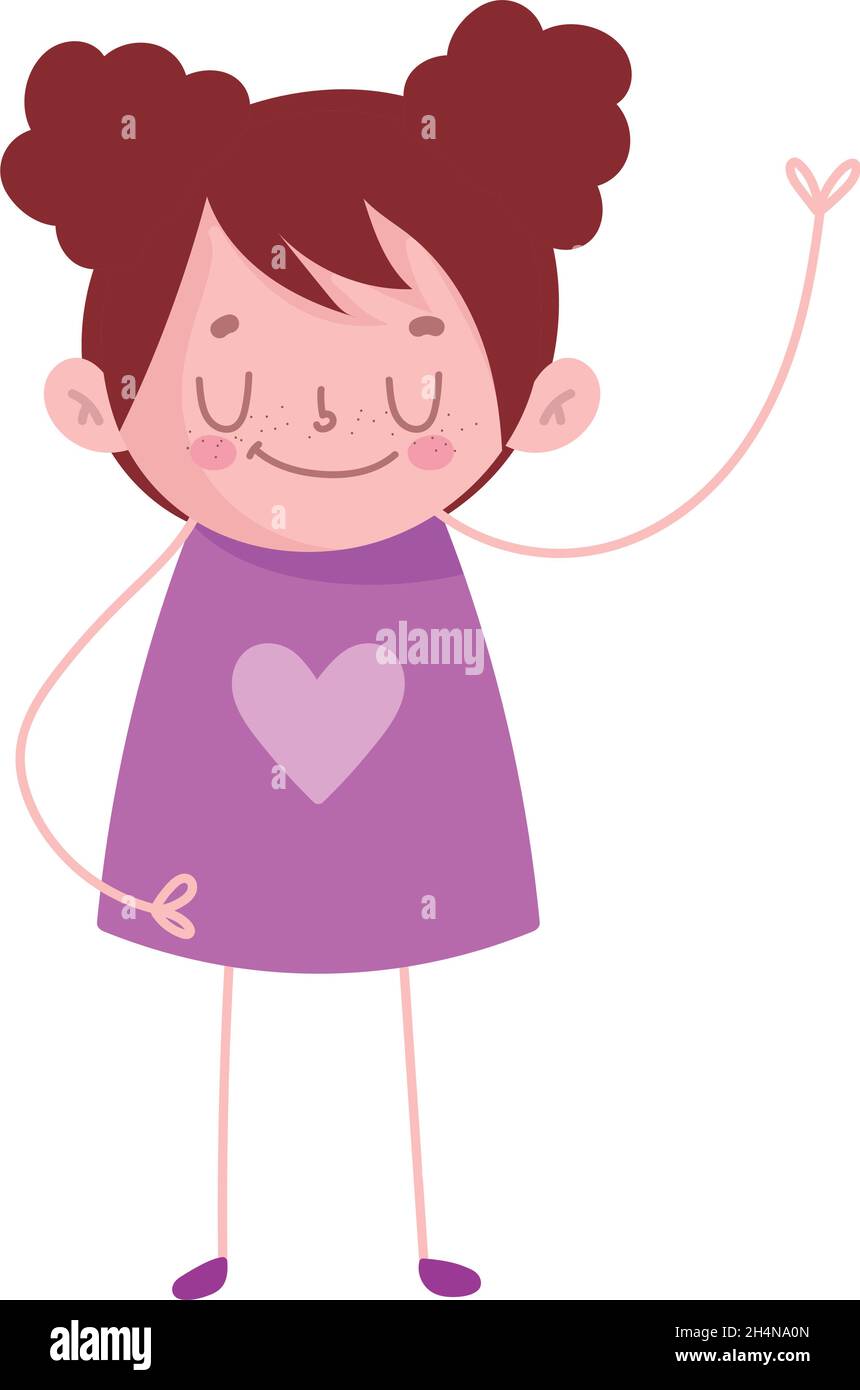 cute little girl Stock Vector Image & Art - Alamy