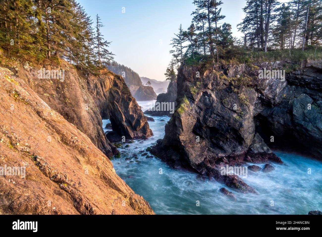 Cliffside as Samuel H Boardman State Park Stock Photo
