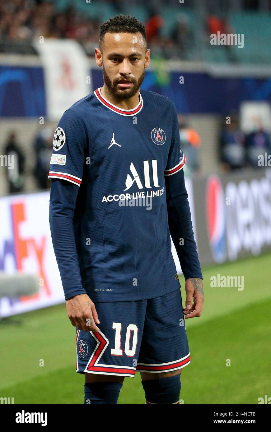 Neymar Jr of PSG during the UEFA Champions League, Group A football match  between RB Leipzig and Paris Saint-Germain (PSG) on November 3, 2021 at Red  Bull Arena in Leipzig, Germany -