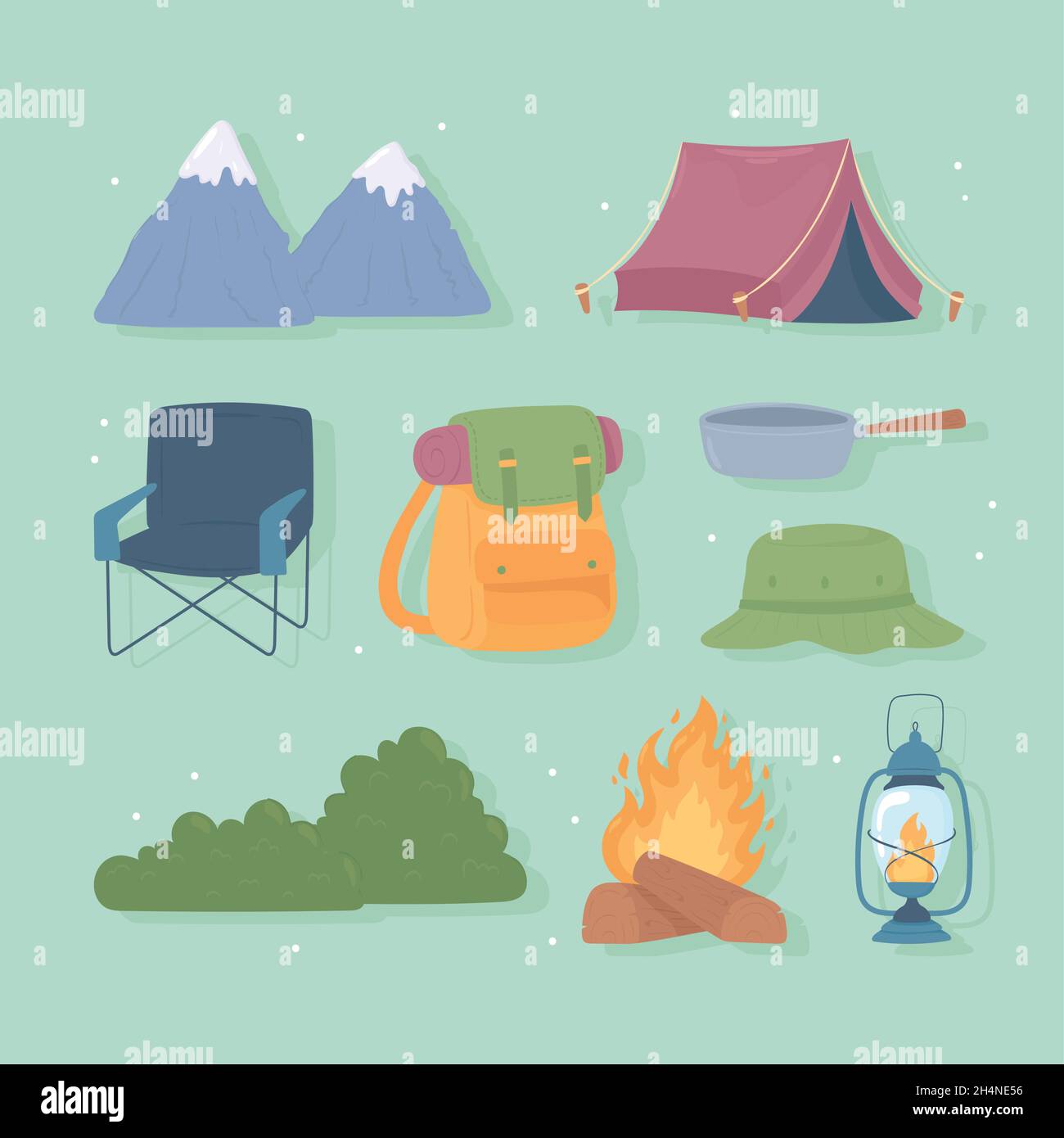 set of camping Stock Vector Image & Art - Alamy