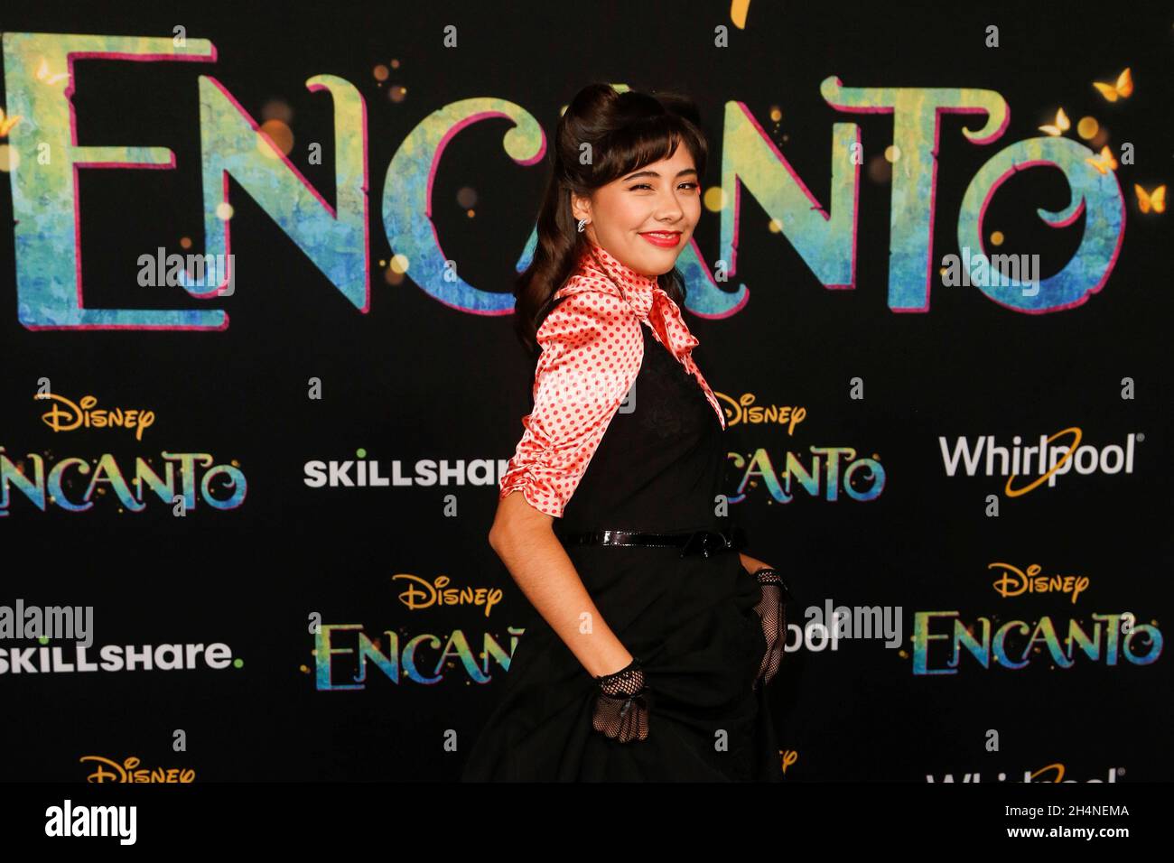 Xochitl Gomez attends the premiere for the film 'Encanto' at El Capitan Theatre in Los Angeles, California, U.S., November 3, 2021. REUTERS/Ringo Chiu Stock Photo