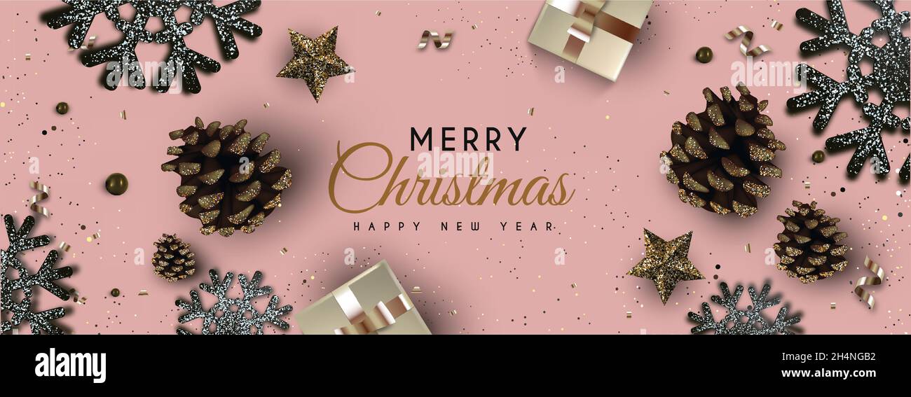 christmas background with glitter effect vector design illustration ...