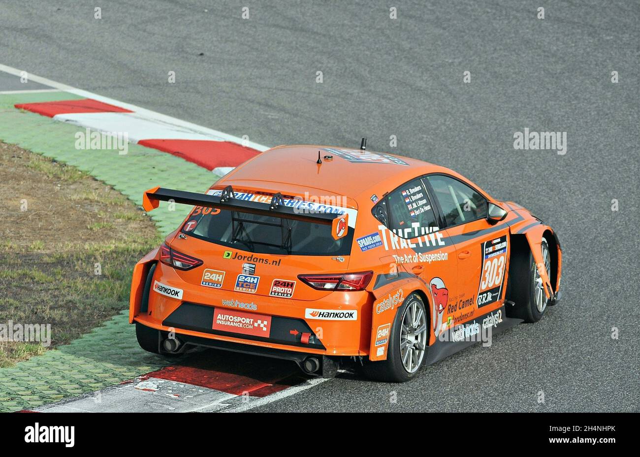 Seat Leon TCR V3 DSG-Team Red Camel in the 24 hours of Barcelona de motosport-2017 in the circuit of Barcelona Catalonia, Spain Stock Photo