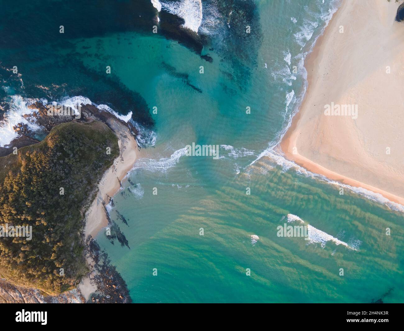 Aerial Photo of beach, Lake Tabourie beach, Australia Stock Photo Alamy