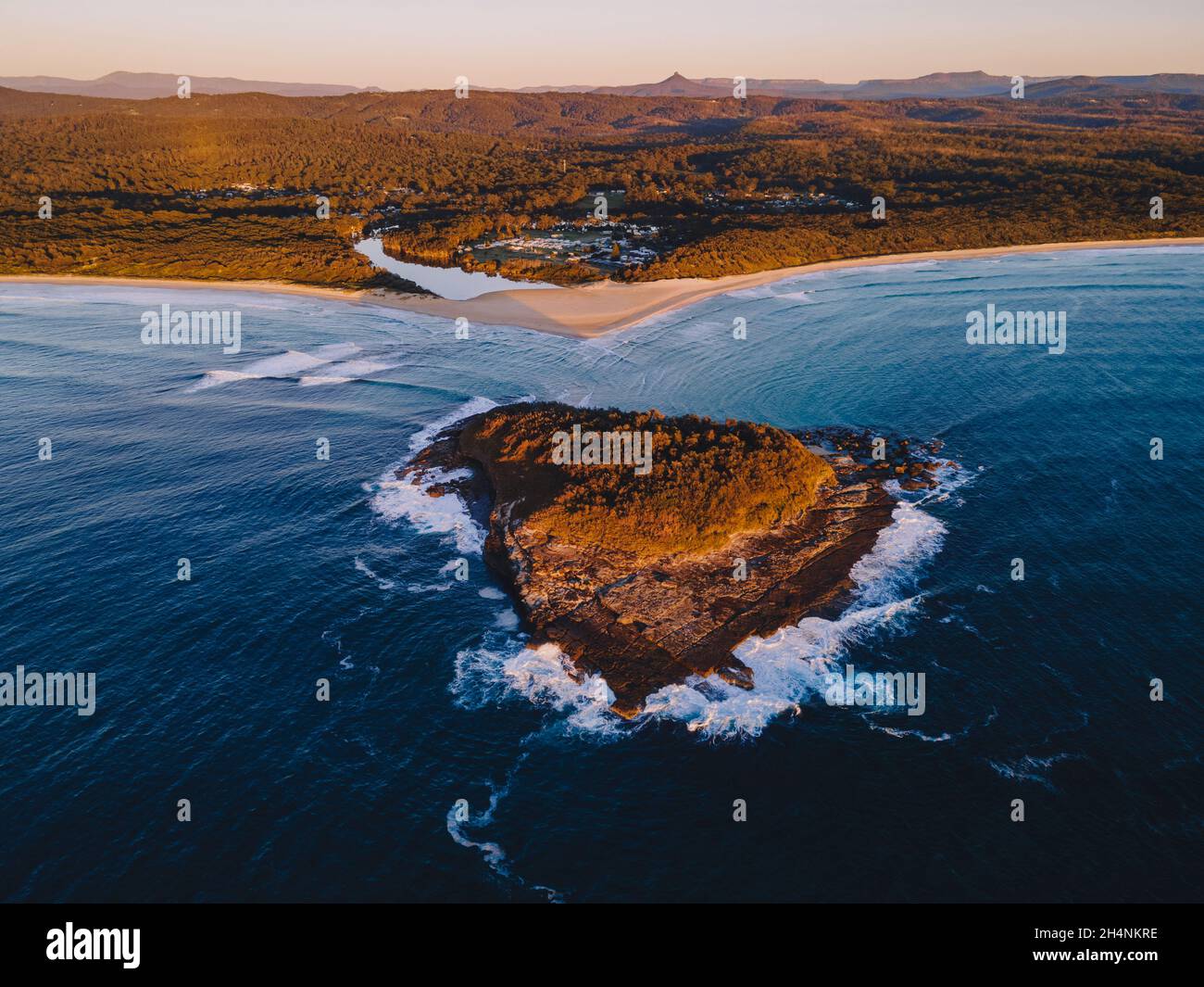 Aerial Photo of beach, Lake Tabourie beach, Australia Stock Photo Alamy