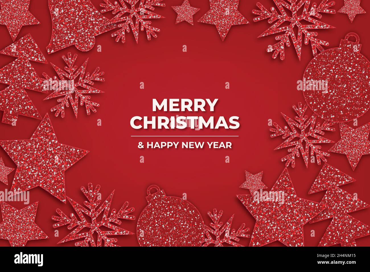 christmas background with glitter effect theme vector design ...