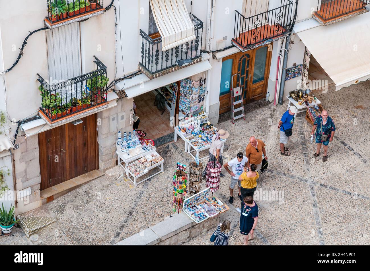 Souvenirs Store from above, Peniscola, Valencia, Spain Stock Photo Alamy