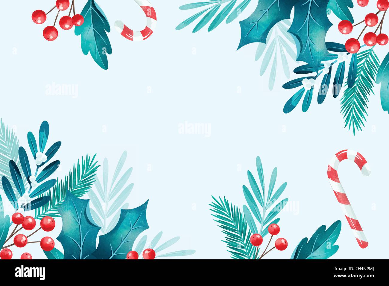 watercolor christmas background vector design illustration Stock Vector