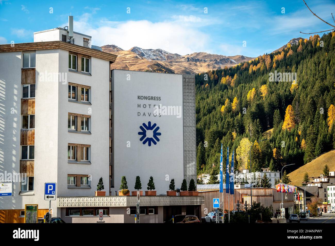 Kongress Hotel Davos in Fall 2021 Stock Photo