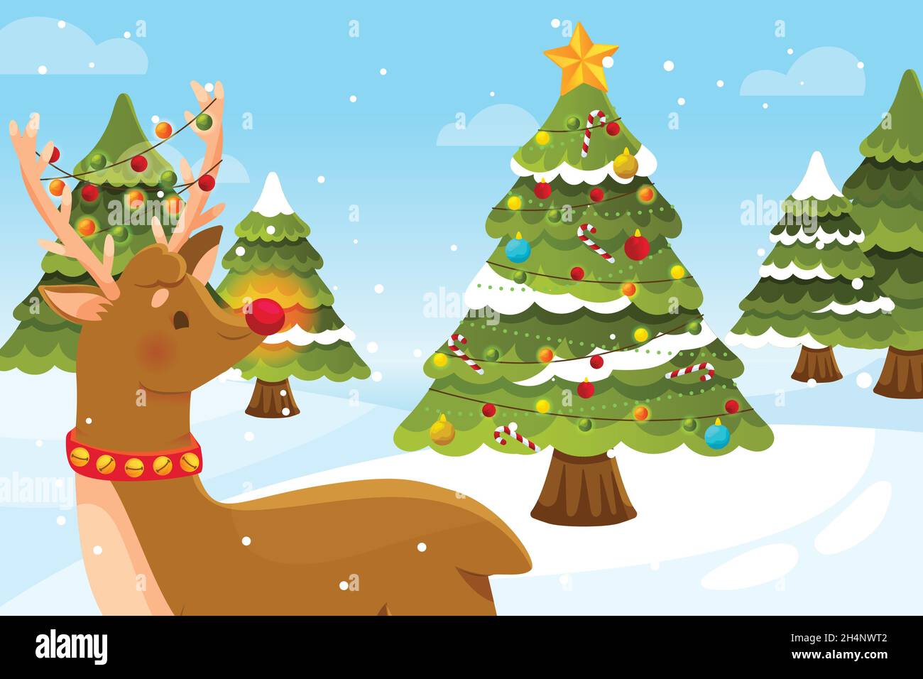flat christmas background vector design illustration Stock Vector