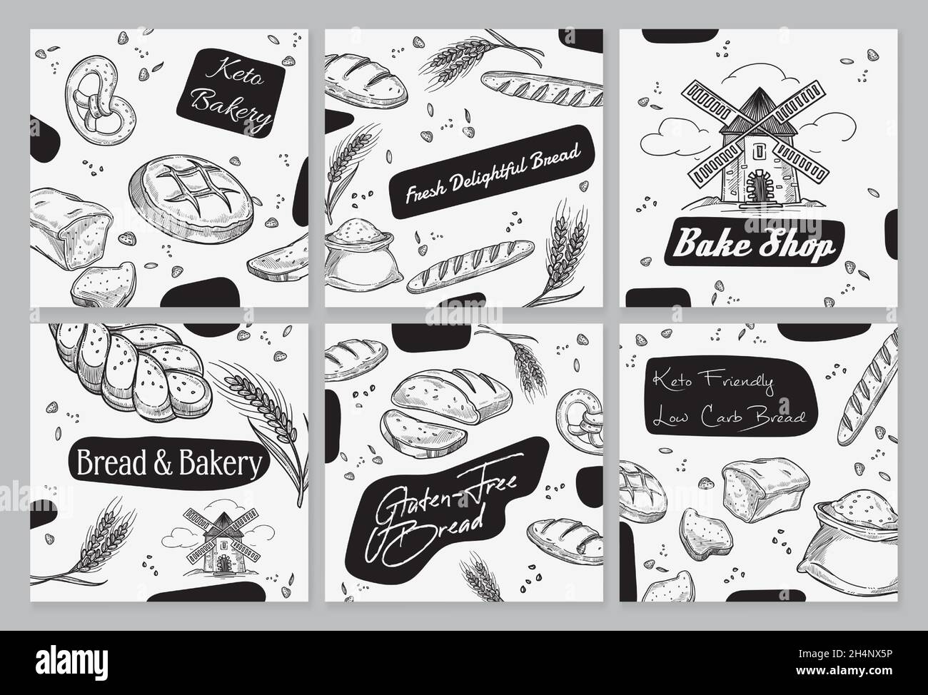 Bakery banner design set, vector illustration Stock Vector Image & Art ...