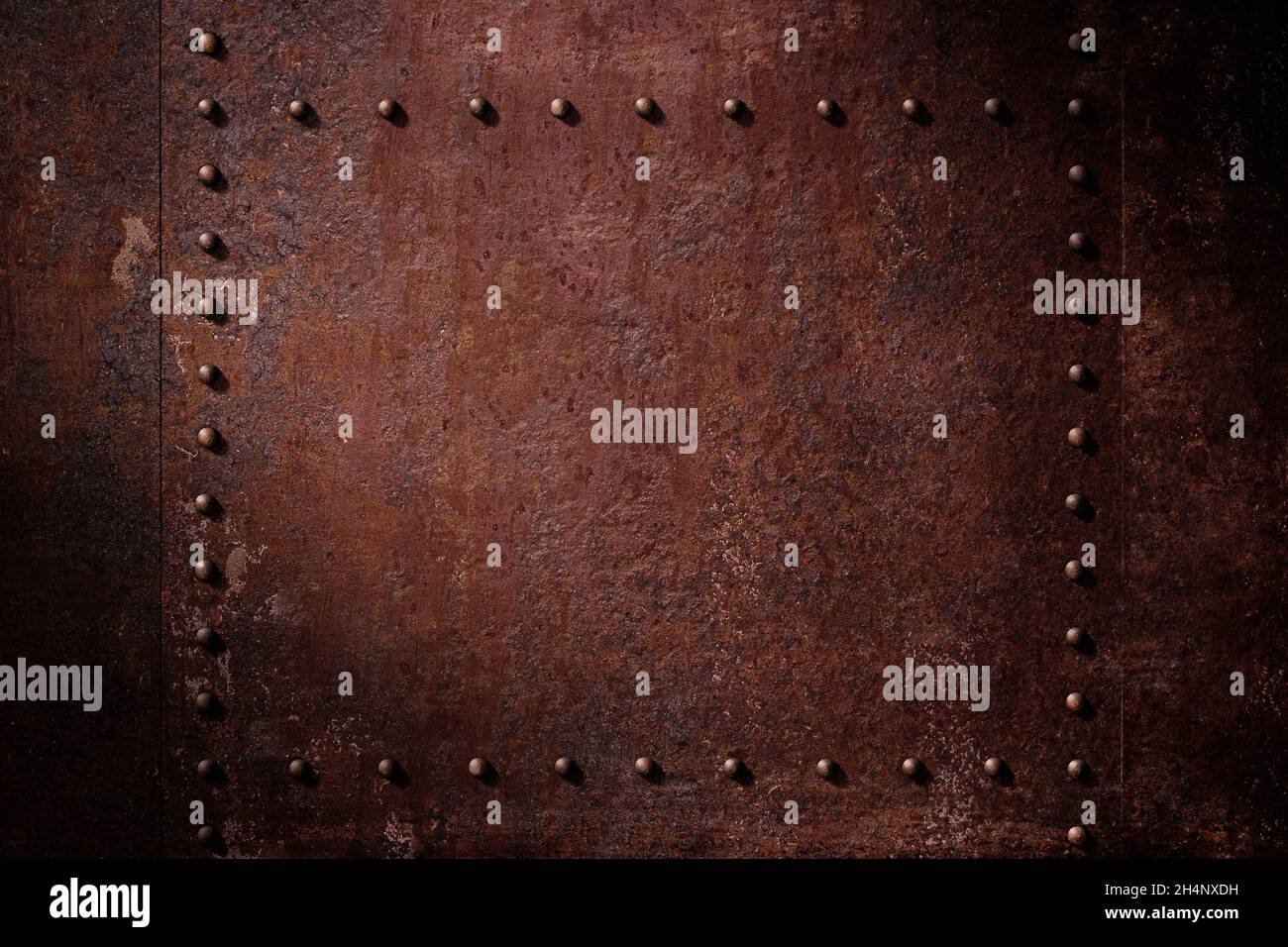 rustic steam punk scratched metal background Stock Photo