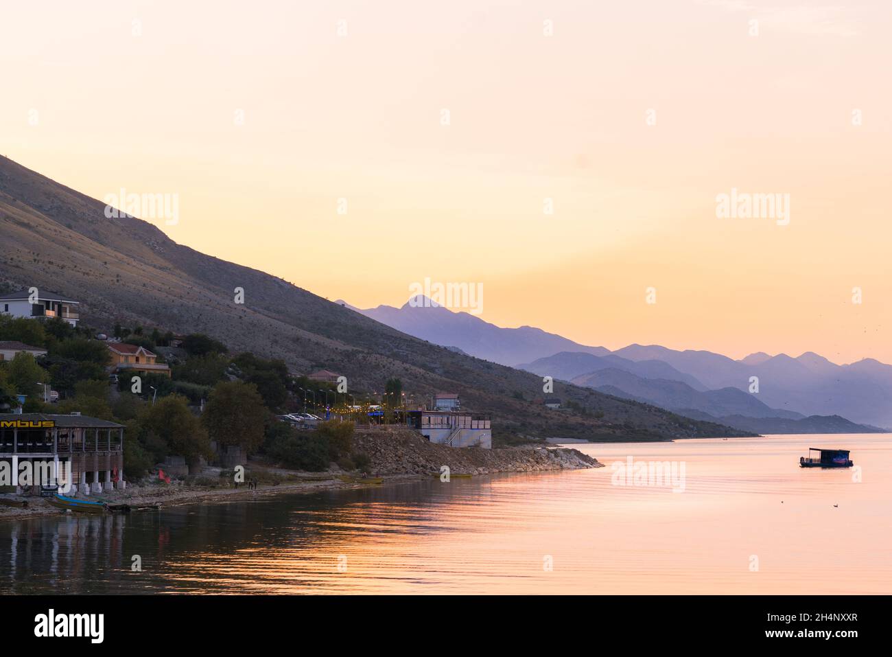 View of Shkodra Lake, Albania Stock Photo