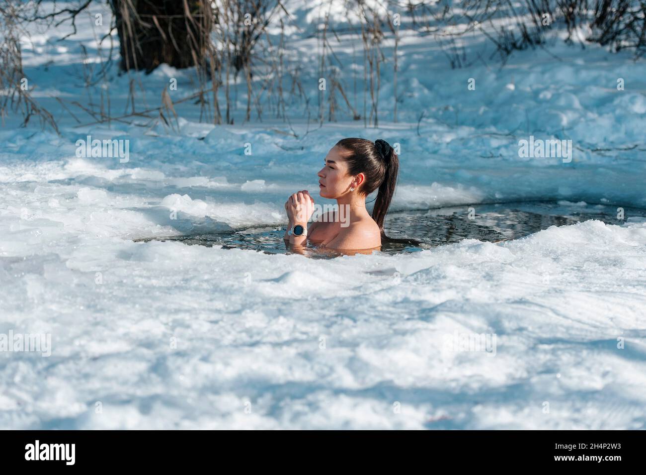 Frozen woman bikini hi-res stock photography and images - Alamy