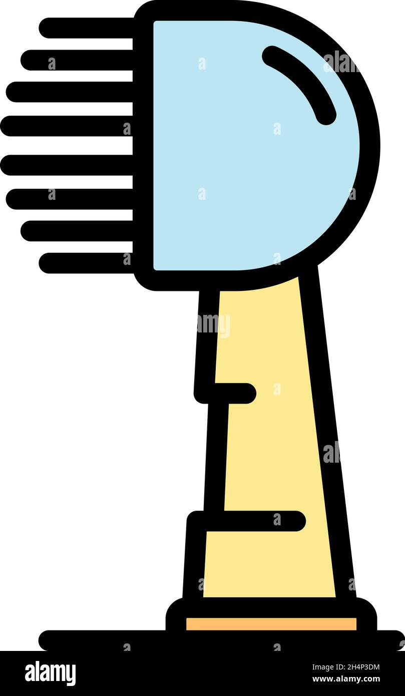 Electric toothbrush cap icon. Outline electric toothbrush cap vector