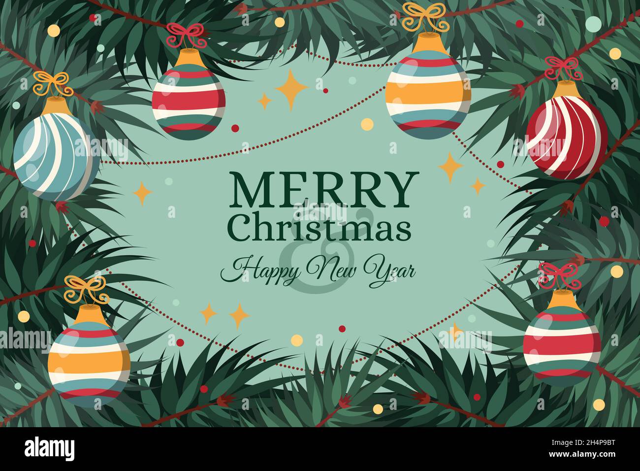 hand drawn christmas background vector design illustration Stock Vector ...