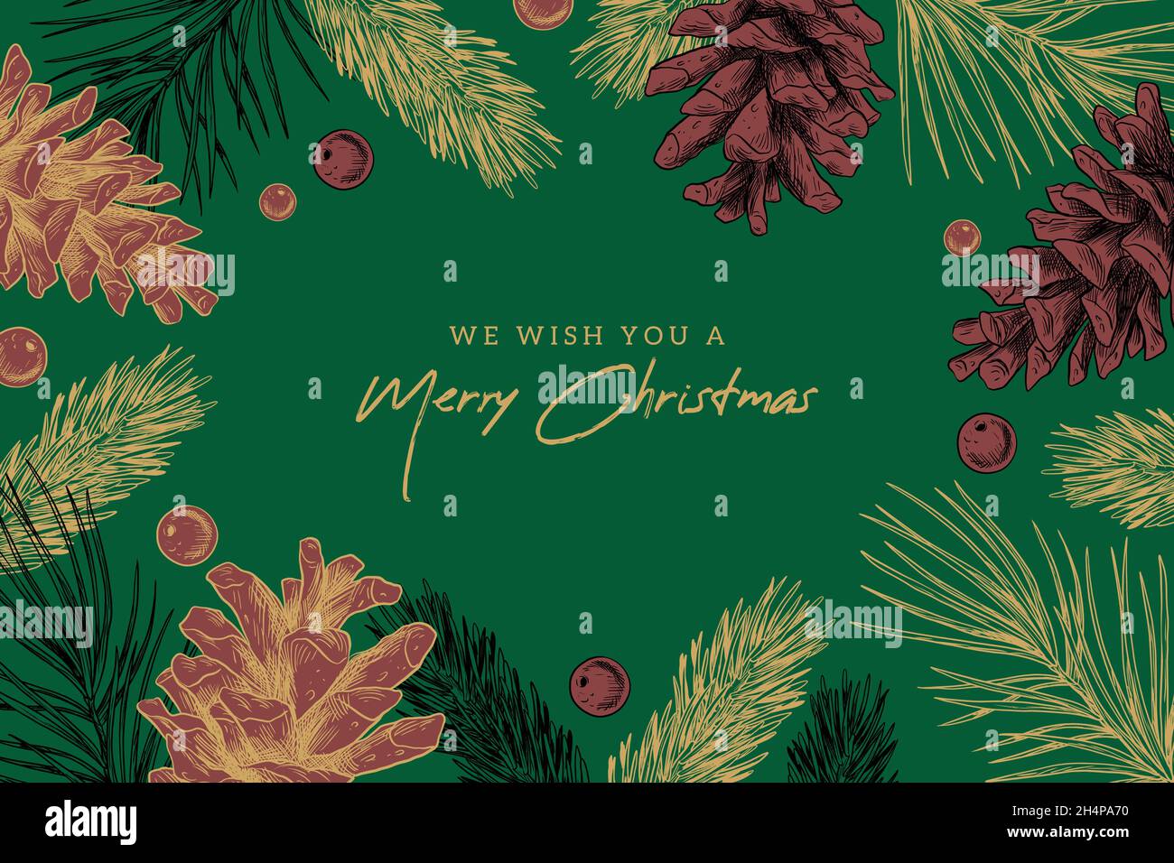 vintage christmas background vector design illustration Stock Vector ...