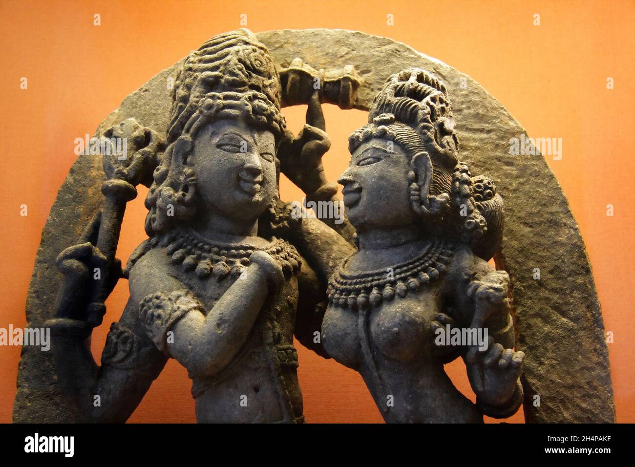 Carving of Lord Shiva and Parvati - the great celestial lovers of ...