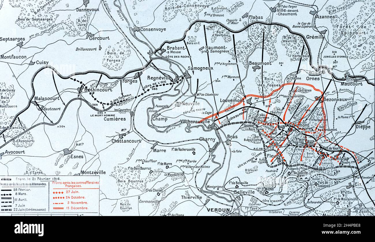 Map of battle of verdun hires stock photography and images Alamy