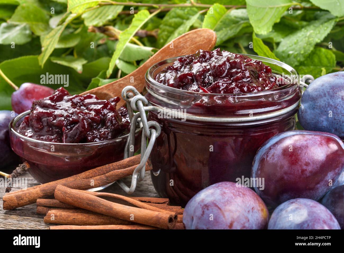 Delicious fruit jam made of organic, fresh fruit Stock Photo