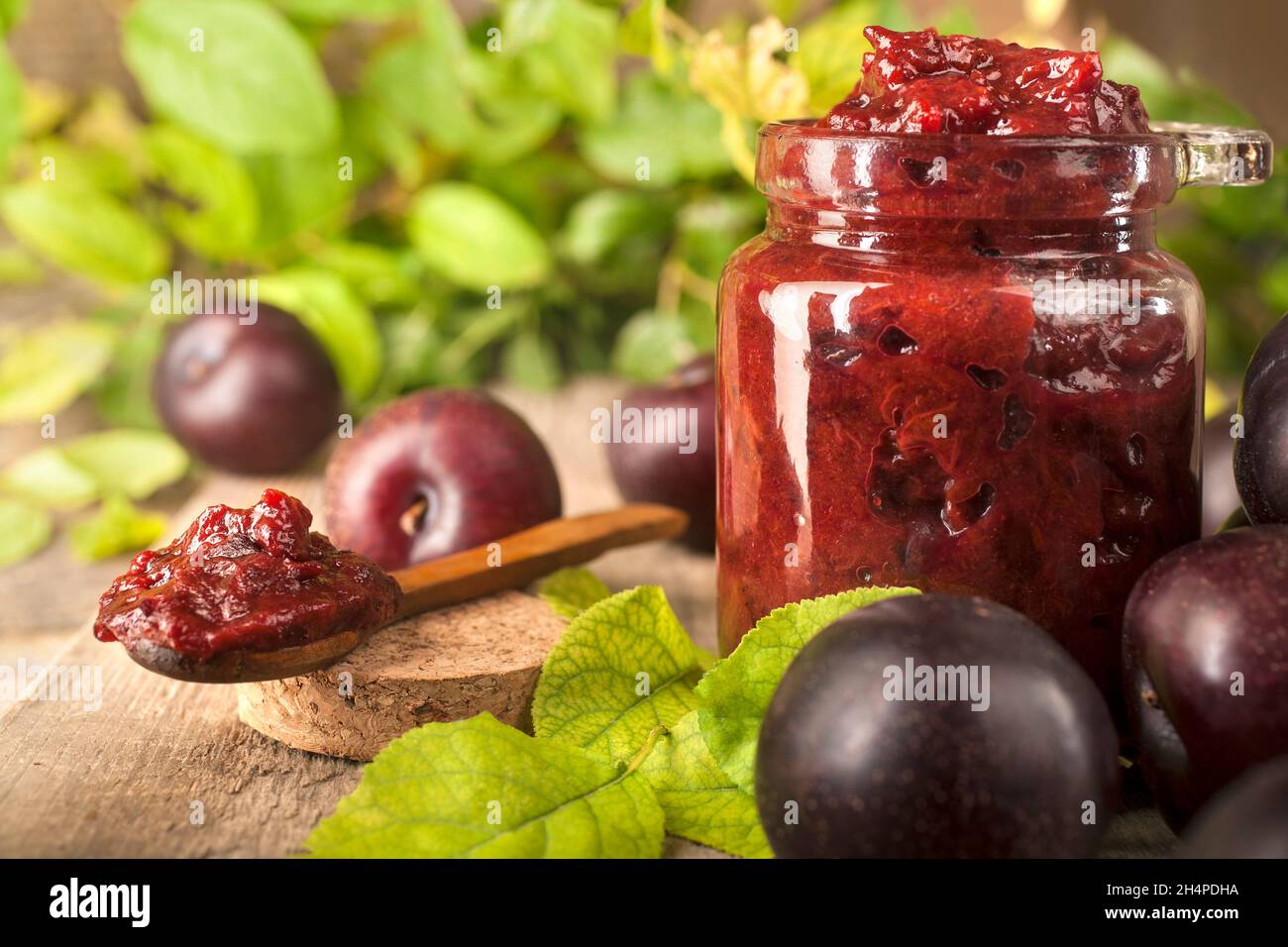Delicious fruit jam made of organic, fresh fruit Stock Photo