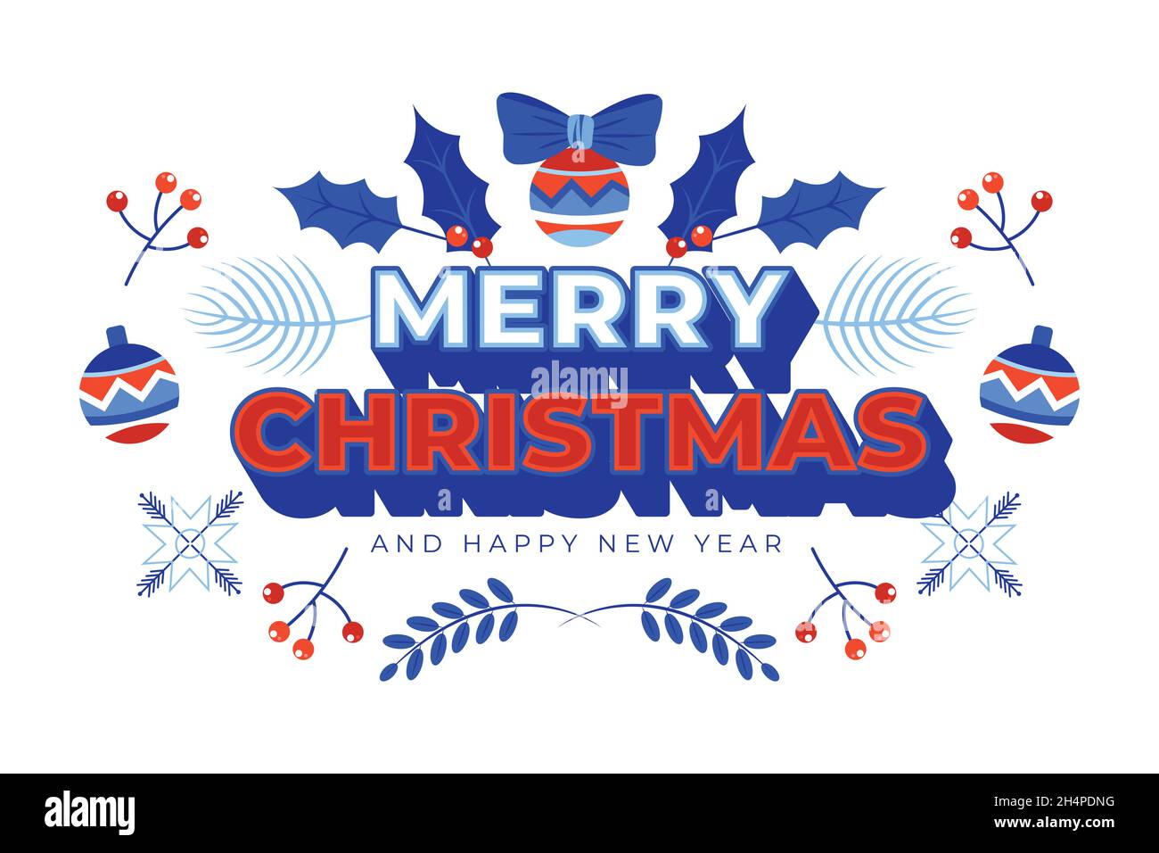 flat christmas background vector design illustration Stock Vector