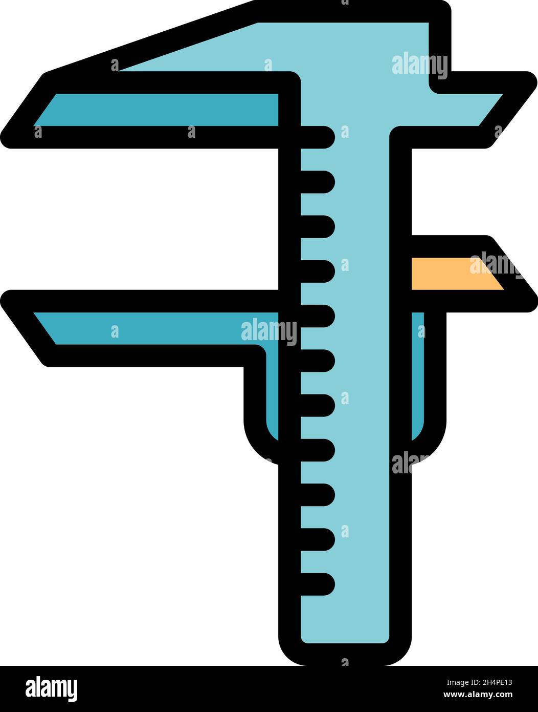 Measuring width vernier caliper Stock Vector Images - Alamy