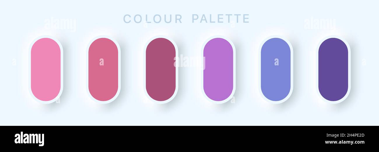 soft neon pink to blue Color Palette